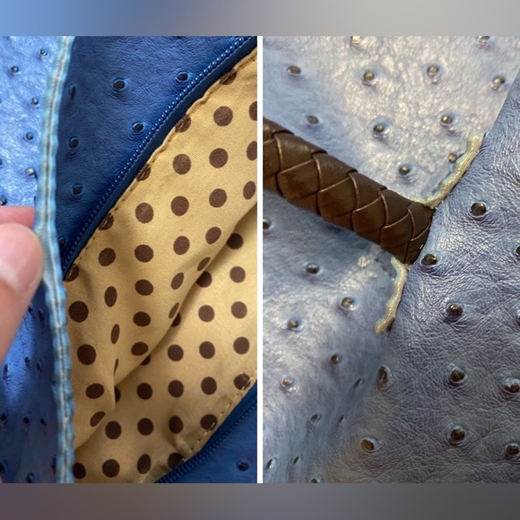 Sale! 🛍️Ostrich Embossed Azure Tote - Picture 14 of 15